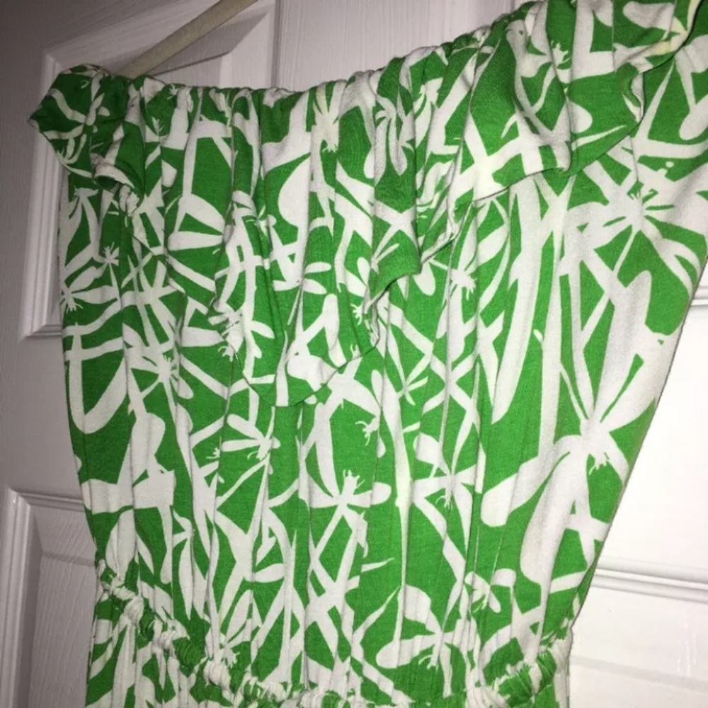 SOLD Lilly Pulitzer strapless dress w ruffle SzM - Picture 2 of 6